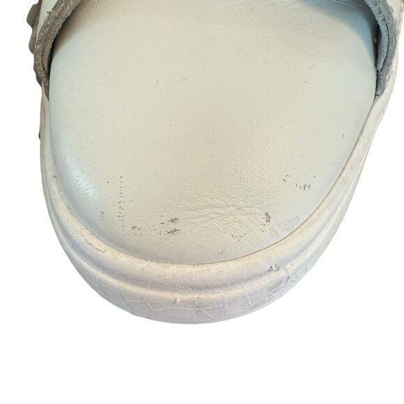 Kizik Women's Wide Hands Free Vegas 2 White Leather Lace Up Sneaker - 8.5 Wide - Picture 5 of 10